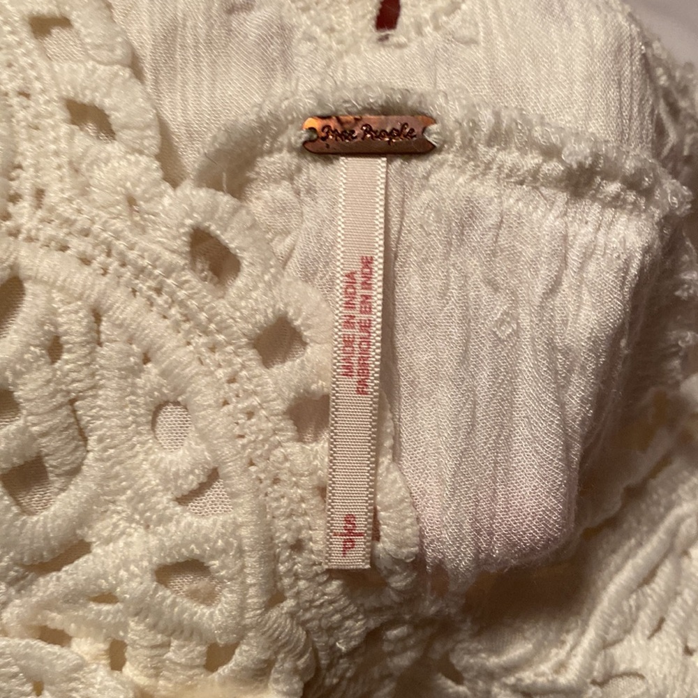 Free People Cream Ruffle Blouse - Picture 3 of 3